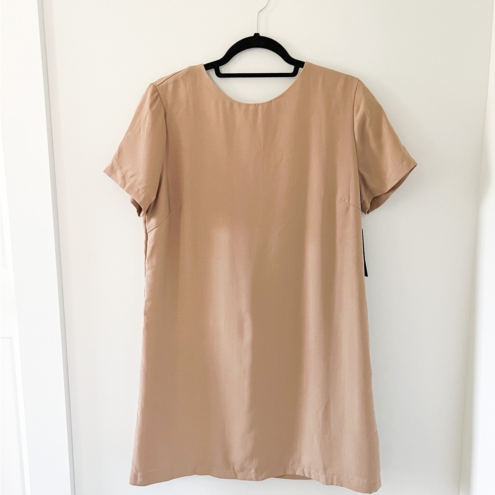 NWT LuLu’s tan shift dress, size L